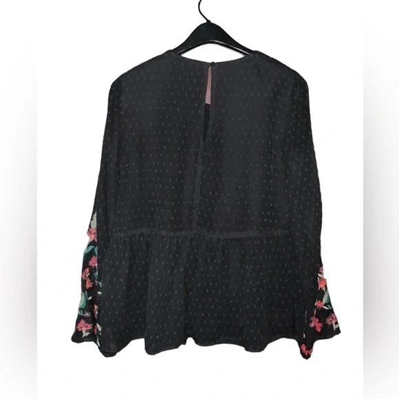 American Eagle Outfitters Floral Long Sleeve Blouse Women’s Medium - Picture 2 of 5